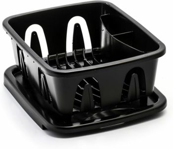 Mini Dish Drainer for RV Sink Black