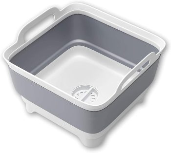 Collapsible Wash Basin 9L Gray 2-in-1