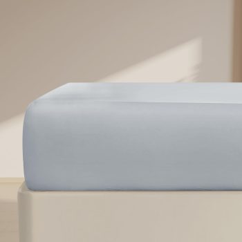 Brushed Microfiber Fitted Sheet Light Grey Hotel Quality