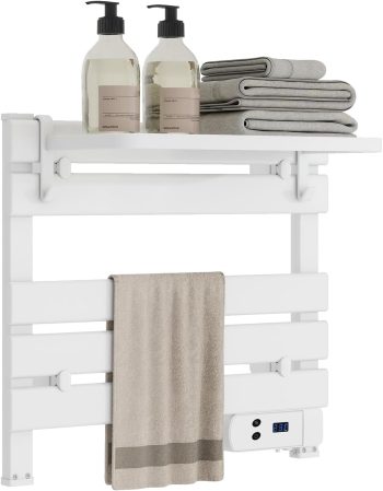 Heated Towel Warmer Rack 5-Bar Timer