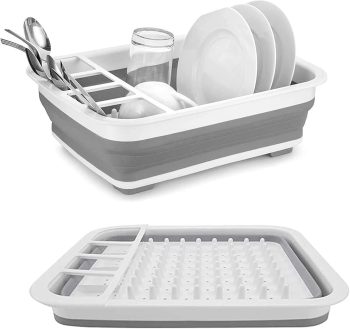 Collapsible Dish Drying Rack Off-White