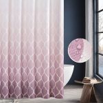 Ombre Purple Quatrefoil Shower Curtain 70x72