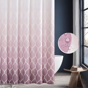 Ombre Purple Quatrefoil Shower Curtain 70x72