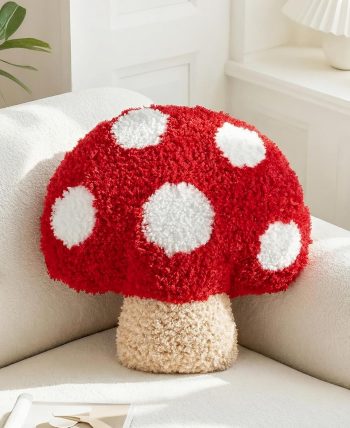 Mushroom Shaped Throw Pillow