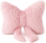 Pink Bow Decorative Throw Pillow
