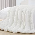 Chunky Chenille Knit Throw Snow White 50x60