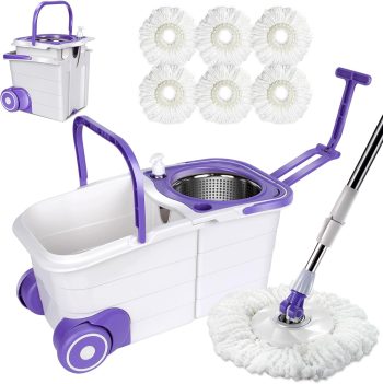 Spin Mop Bucket Wringer Set