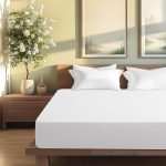 1000 TC Egyptian Cotton Fitted Sheet White 18 inch