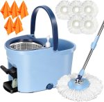 Spin Mop with Wringer Bucket Set