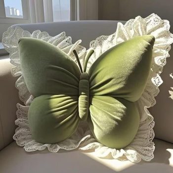 Butterfly Pillow Lace Trim