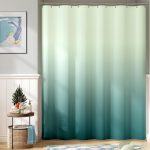 Ombre Teal Shower Curtain 70x72