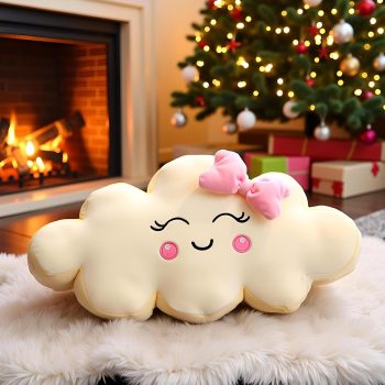 Cloud Shaped Smiley Throw Pillow