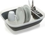 Collapsible Dish Rack with Drain Board RV Sink