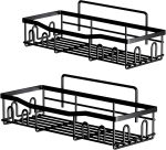 Black Shower Caddy Stainless Steel Adhesive