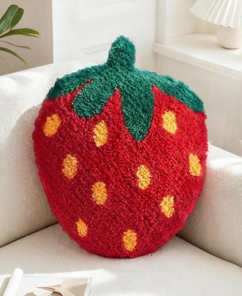 Strawberry Shaped Throw Pillow
