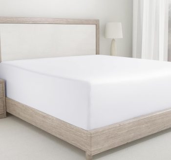 400 Thread Count Cotton Sateen Fitted Sheet White Deep Pocket
