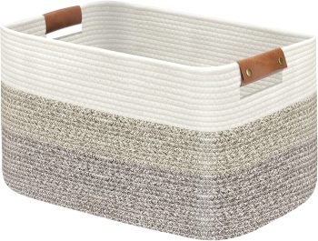 Large Collapsible Laundry Basket Gradient Brown 21.6x15