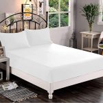 1500 Microfiber Fitted Sheet White 16 inch Pocket