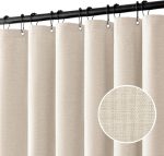 Linen Shower Curtain Cream 72x72 Beige