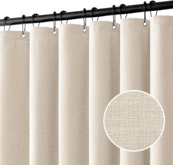 Linen Shower Curtain Cream 72x72 Beige