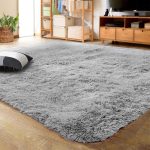 Gray Ultra-Soft Indoor Shag Rug 4x5.3