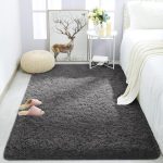 Dark Gray Non-Slip Shag Rug 3x5