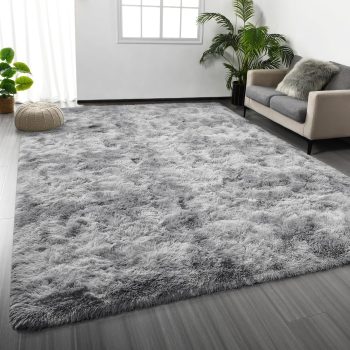 Ultra-Soft Shag Rug 6x9 Light Gray