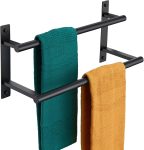 16 Inch Double Towel Bar Matte Black