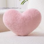 Heart Fuzzy Throw Pillow