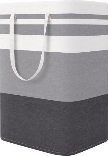 Large Collapsible Laundry Hamper 75L Gradient Grey