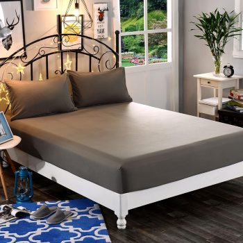 1500 Microfiber Fitted Sheet Gray 16 inch Pocket