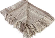 Braided Striped Decorative Throw Stone 50x60