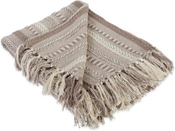 Braided Striped Decorative Throw Stone 50x60