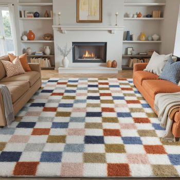 Modern Washable Non-Slip Shag Rug 6x9
